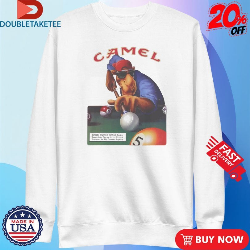 Official Joe Camel 75th Birthday Billiards Cigarettes Shirts