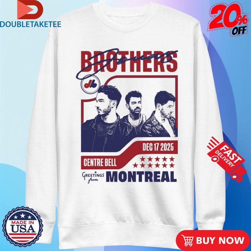 Official Jonas Brothers Greetings From Your Hometown Montreal QC 2025 Shirts