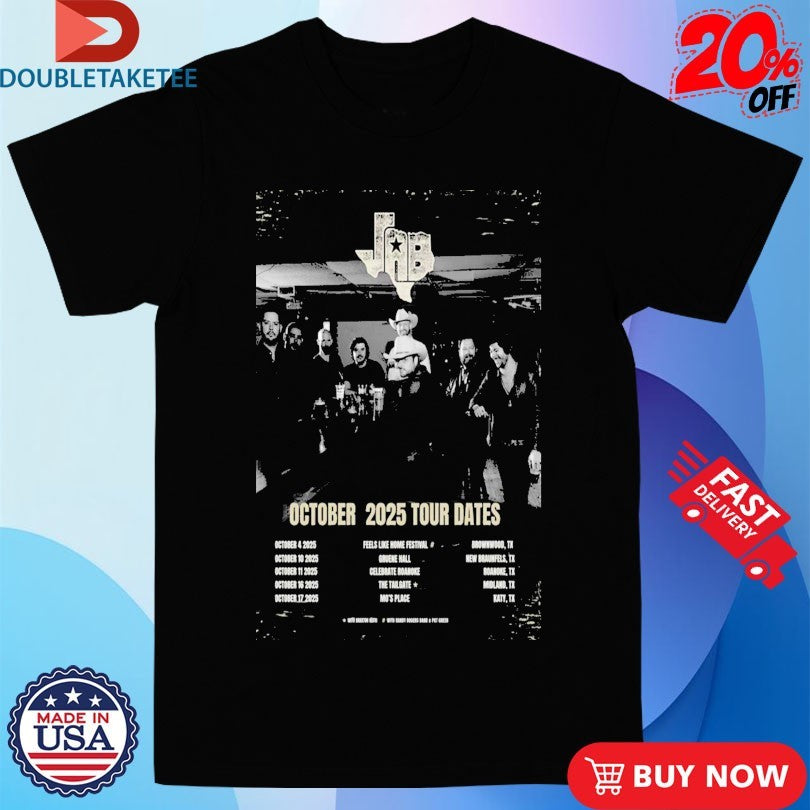 Official Josh Abbott Band October 2025 Tour Dates Shirts
