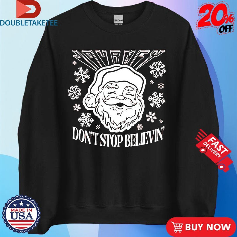 Official Journey Don’t Stop Believin’ Santa Holiday Xmas Shirts