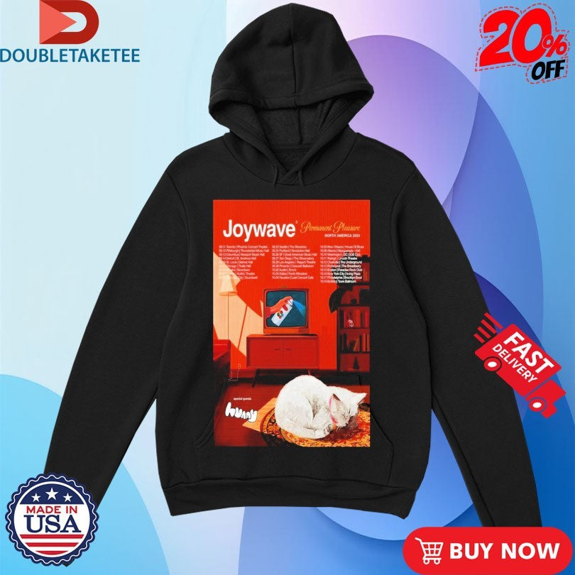 Official Joywave Permanent Pleasure North America 2024 Tour Dates Cat Shirts