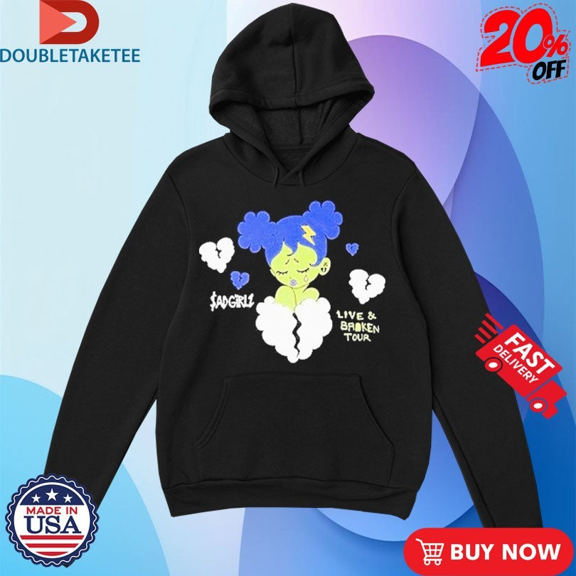 Official Junior H Sadgirlz Live And Broken Tour 2025 Cry Shirts