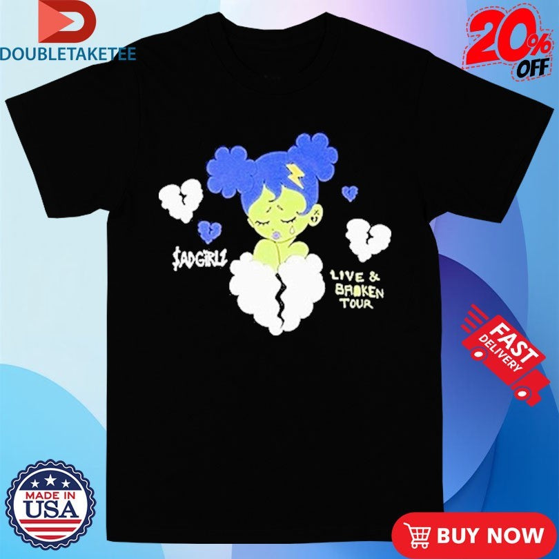 Official Junior H Sadgirlz Live And Broken Tour 2025 Cry Shirts