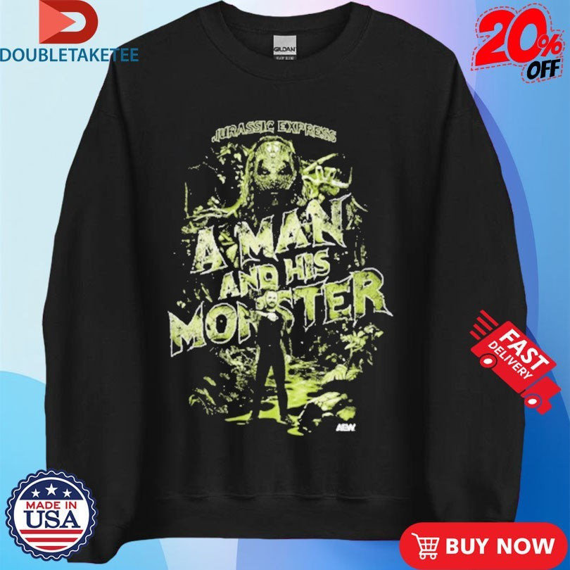 Official Jurassic Express A Man And His Monster AEW Shirts