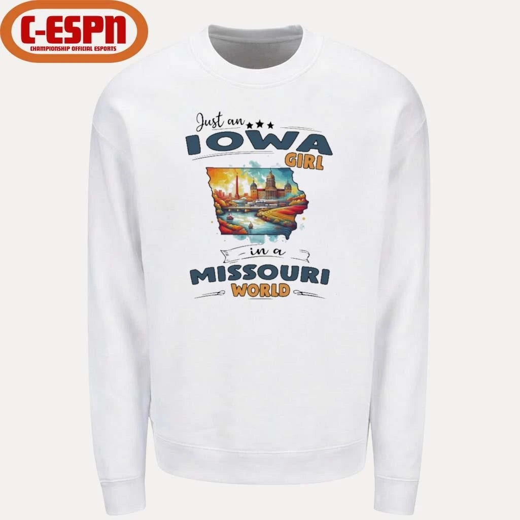 Official Just An Iowa Girl In A Missouri World Retro Shirt