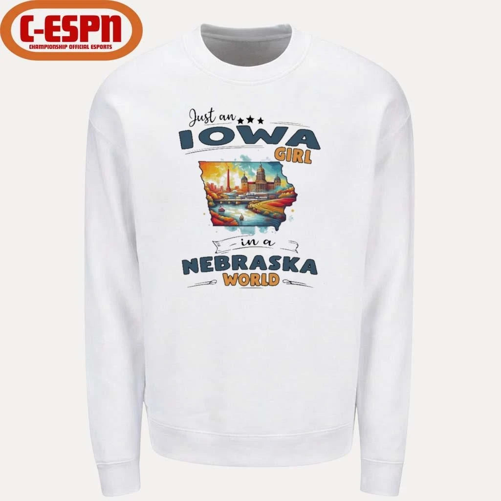 Official Just An Iowa Girl In A Nebraska World Retro Shirt