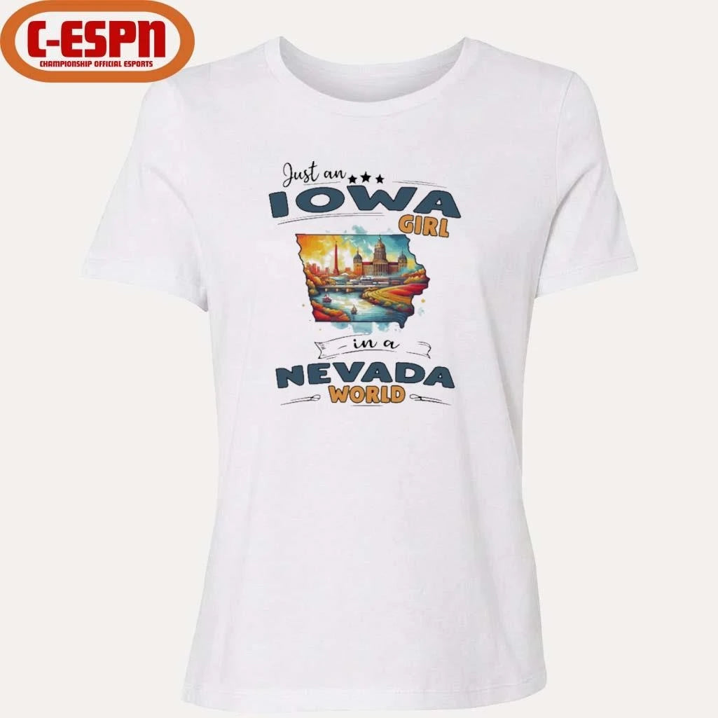 Official Just An Iowa Girl In A Nevada World Retro Shirt