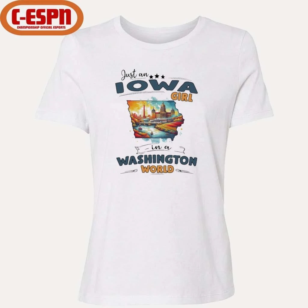 Official Just An Iowa Girl In A Washington World Retro Shirt