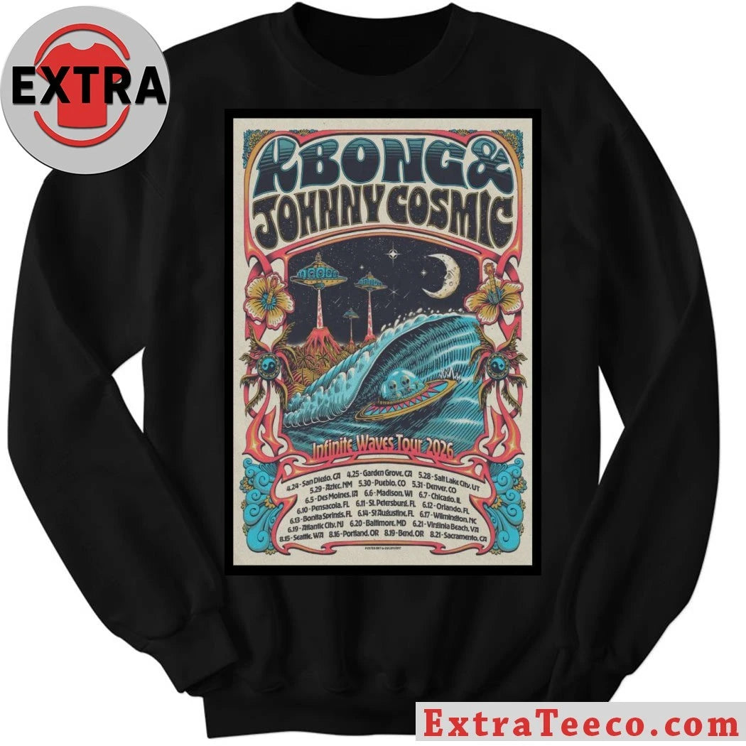 Official KBong And And Johnny Cosmic Infinite Waves Tour 2026 Poster Shirt