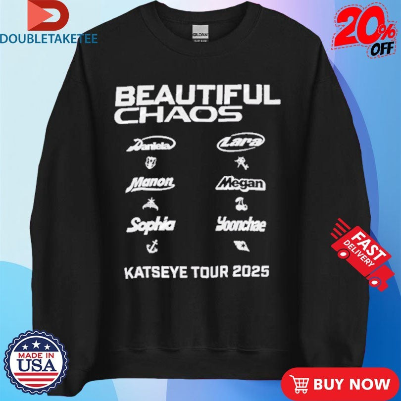 Official Katseye Beautiful Chaos Tour 2025 Shirts