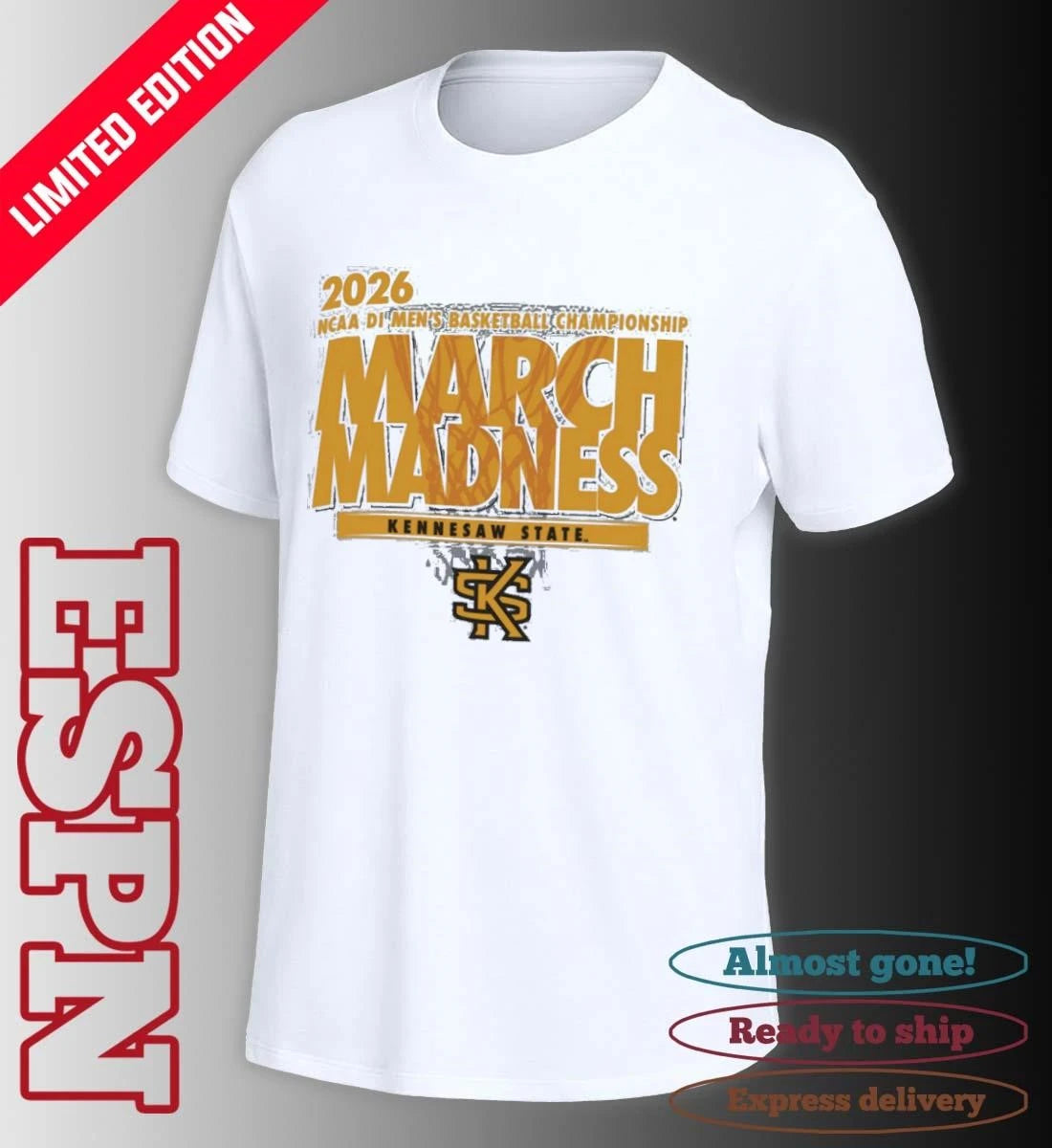Official Kennesaw State Men’s Basketball Single Team NCAA March Madness Shirt