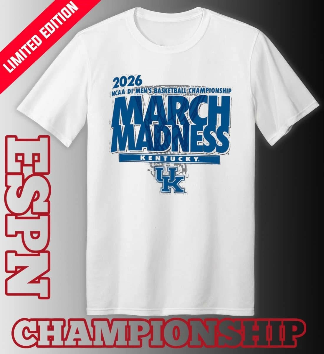 Official Kentucky Men’s Basketball Single Team NCAA March Madness Shirt