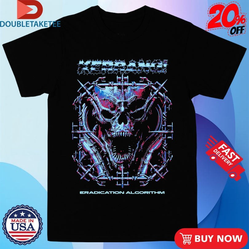 Official Kerrang! Eradication Algorithm Skull Shirts