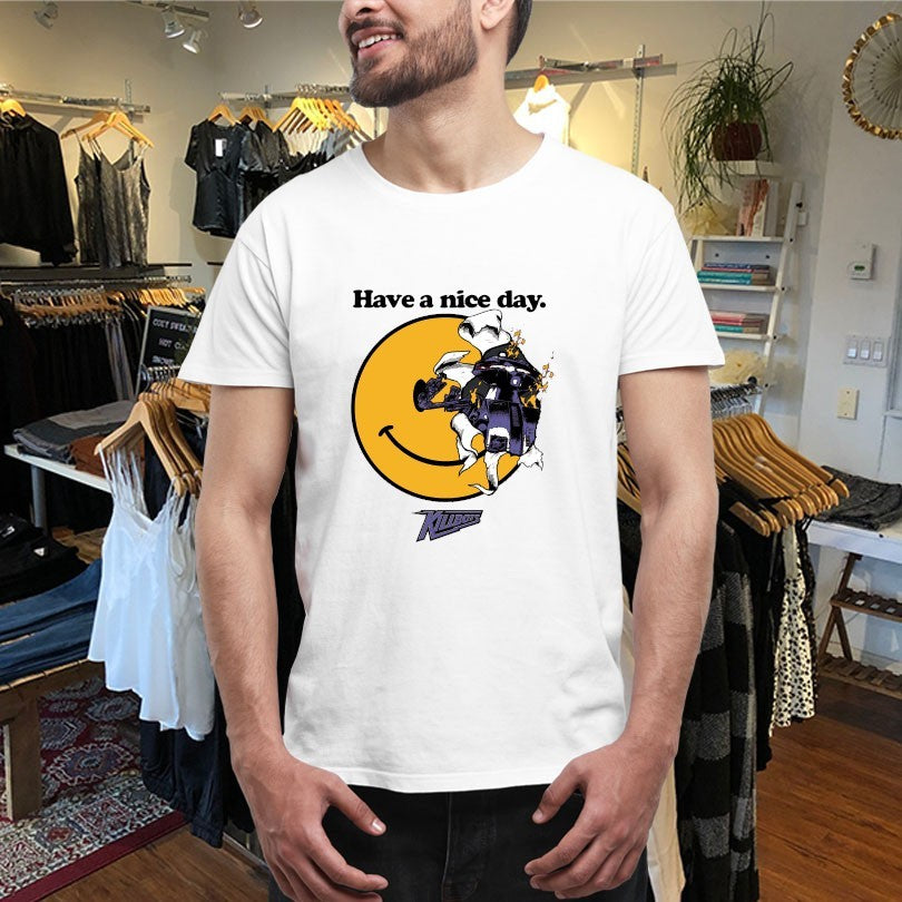 Official Killbots Have A Nice Day Smiley Shirts