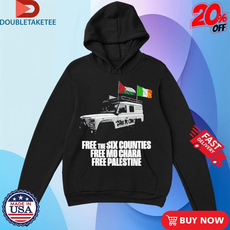 Official Kneecap Free The Six Counties Free Mo Chara Free Palestine Flags Shirts