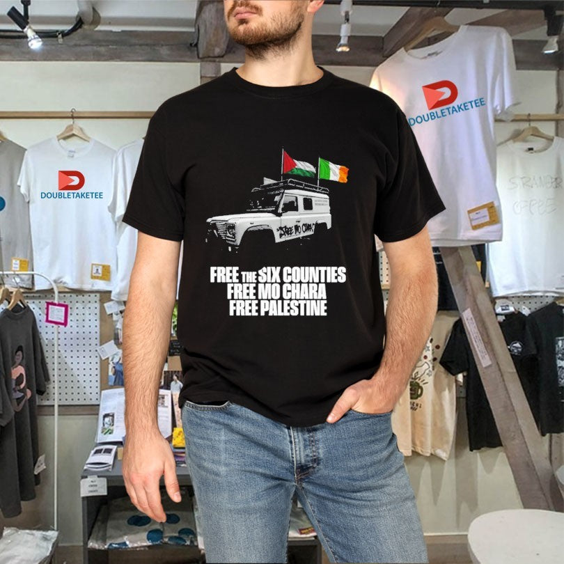 Official Kneecap Free The Six Counties Free Mo Chara Free Palestine Flags Shirts