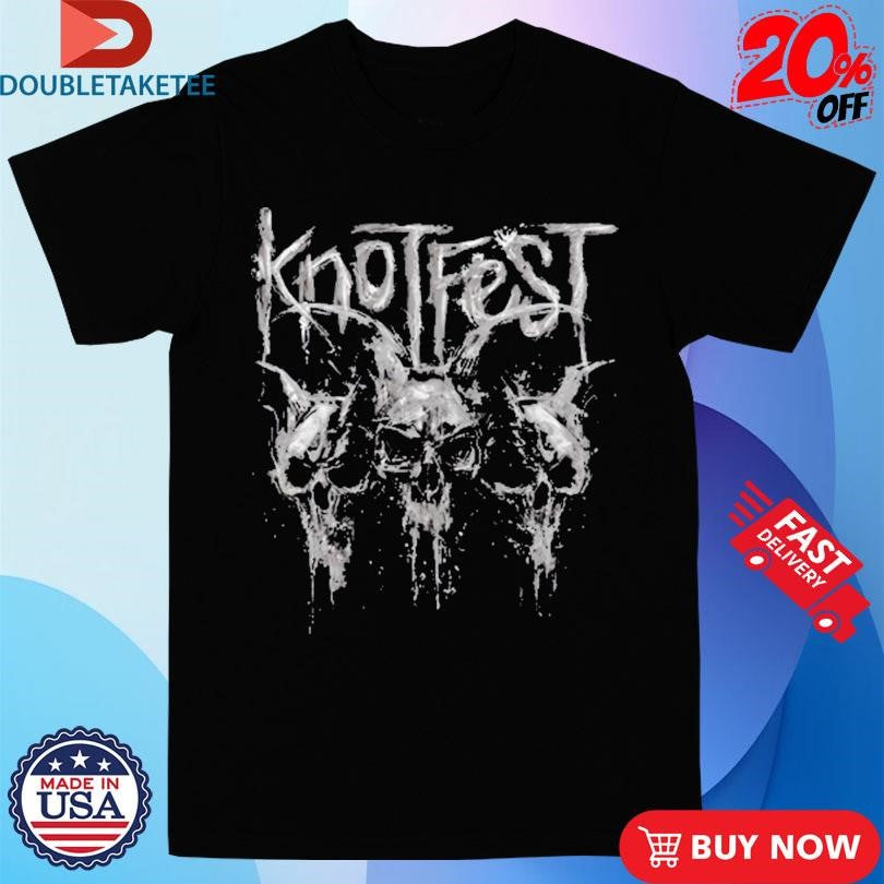 Official Knotfest Demon Drip Skulls Australia 2025 Tour Shirts
