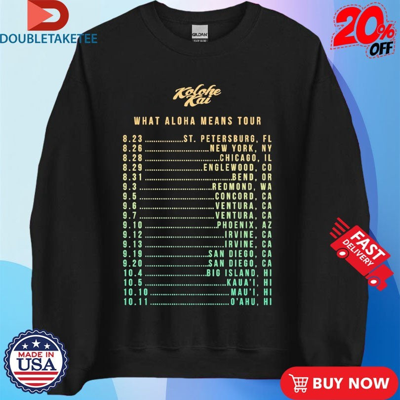 Official Kolohe Kai What Aloha Means Tour 2025 Shirts