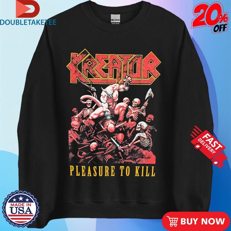 Official Kreator Pleasure To Kill Skeletons Shirts