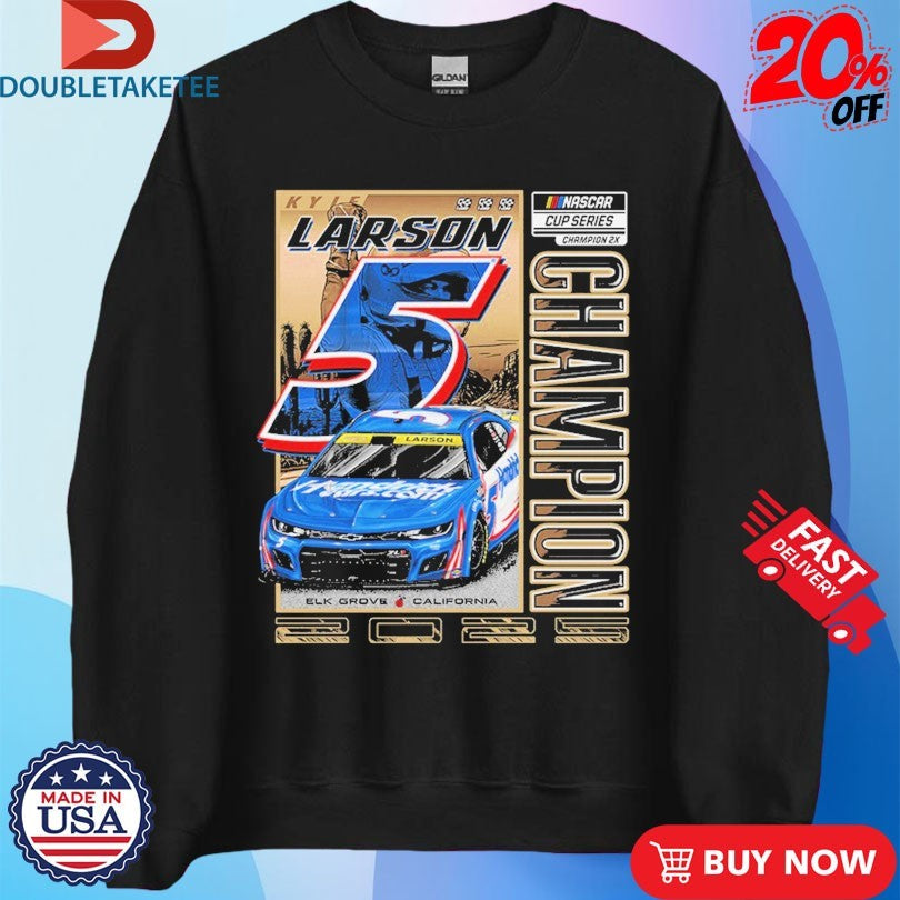 Official Kyle Larson 2X No.5 Nascar Cup Series Champion Shirts