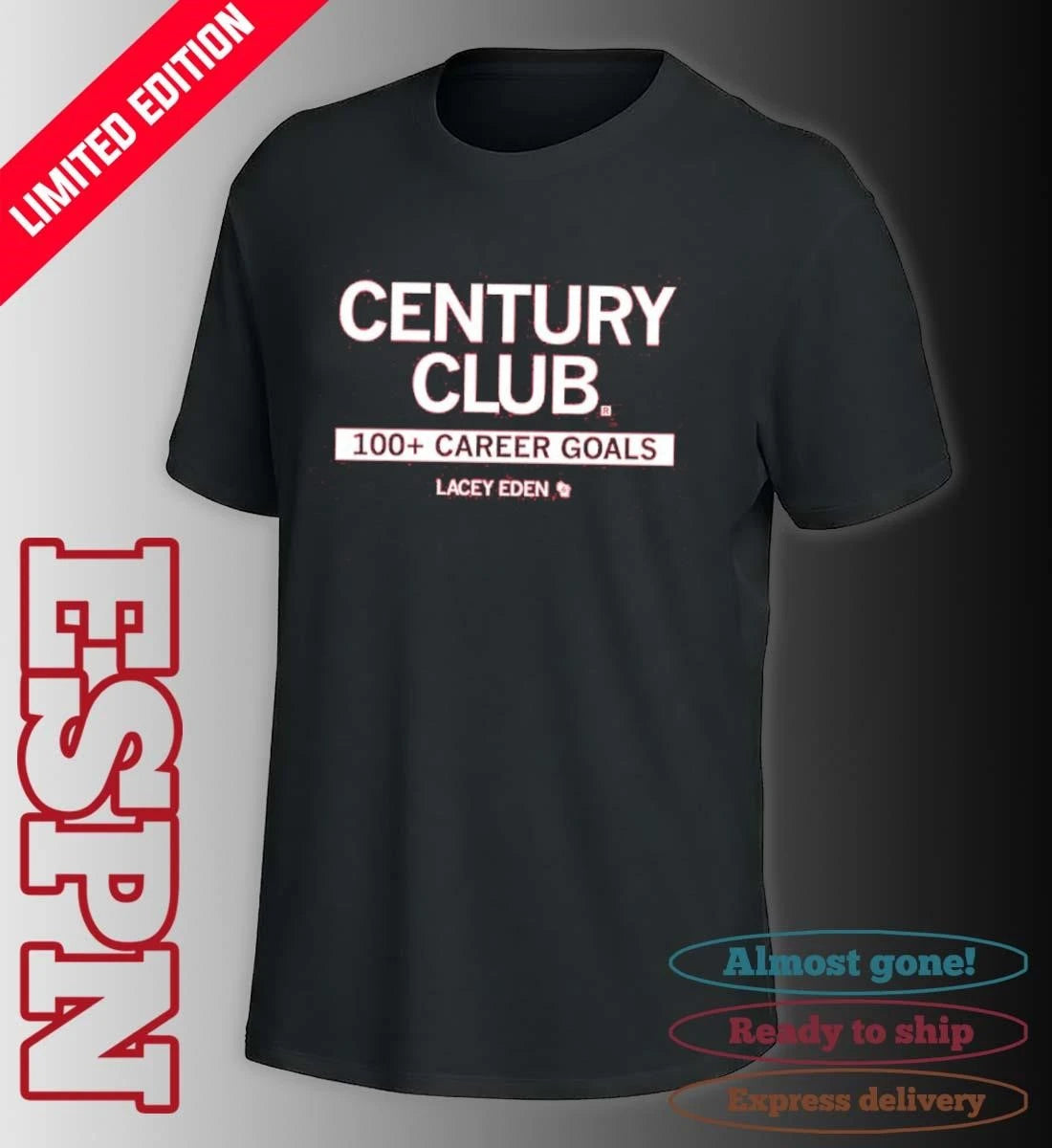 Official Lacey Eden Century Club 100 Career Goals Shirt