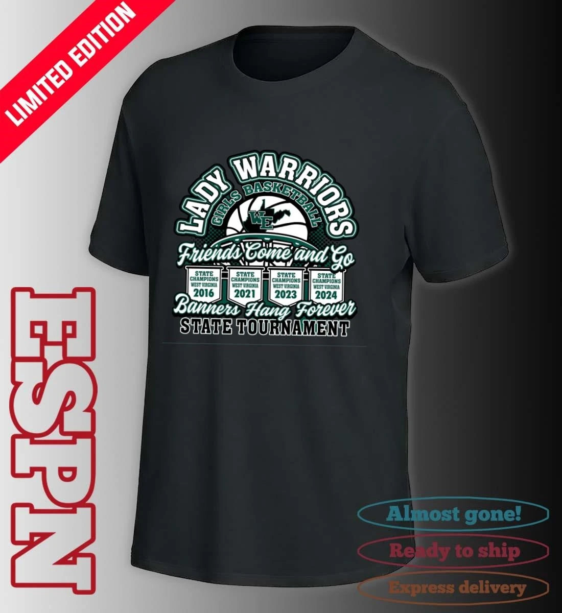 Official Lady Warriors State Tournament Shirt