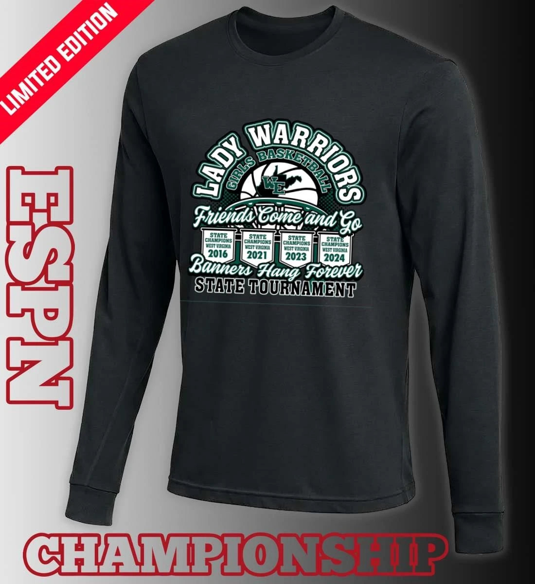 Official Lady Warriors State Tournament Shirt