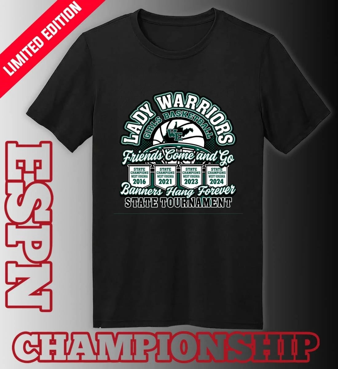 Official Lady Warriors State Tournament Shirt