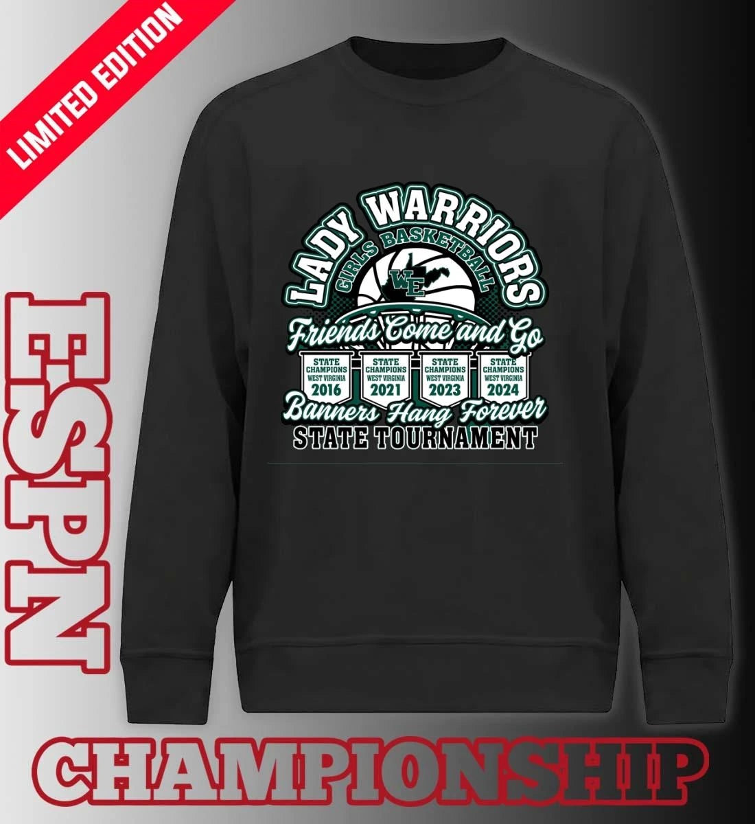 Official Lady Warriors State Tournament Shirt