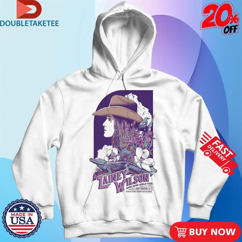 Official Lainey Wilson Baton Rouge, LA Sep 11 Whirl Wind World Tour 2025 Shirts