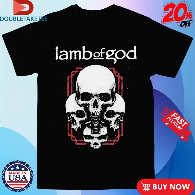 Official Lamb Of God 4 Skulls Shirts