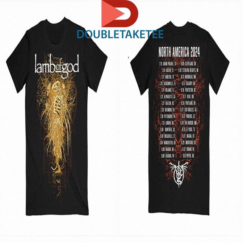 Official Lamb Of God Avian Offering 2024 Tour Dates Shirts