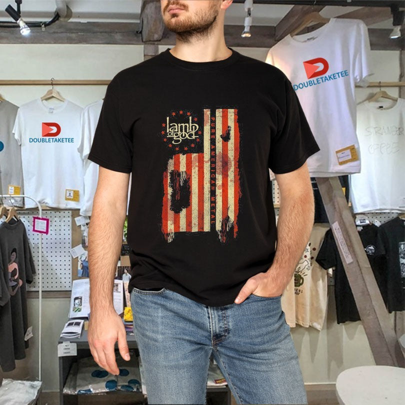 Official Lamb Of God Pure American Metal Flag Shirts