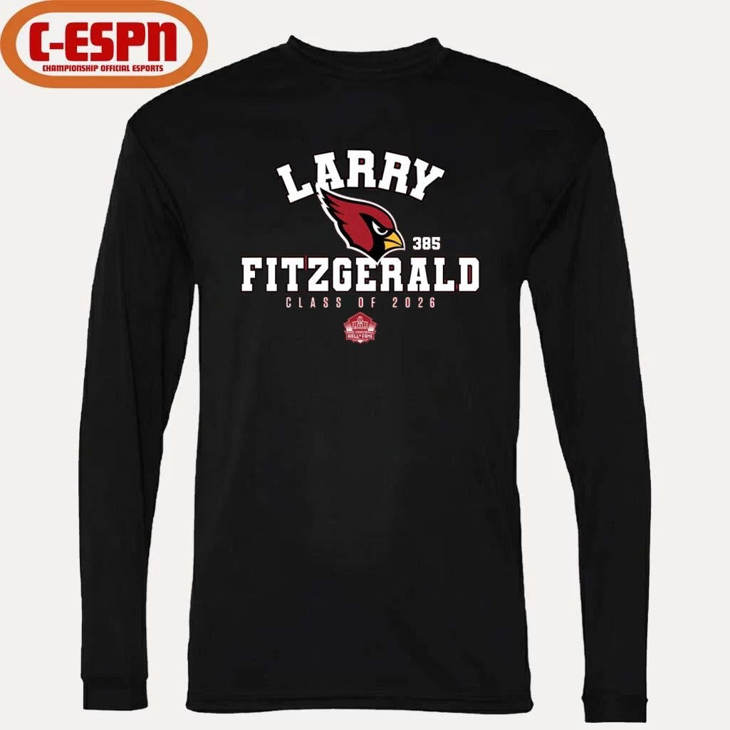 Official Larry Fitzgerald Cardinals Class of 2026 Enshrinee T-Shirt