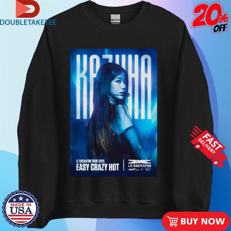 Official Le Sserafim Easy Crazy Hot US Tour 2025 Shirts