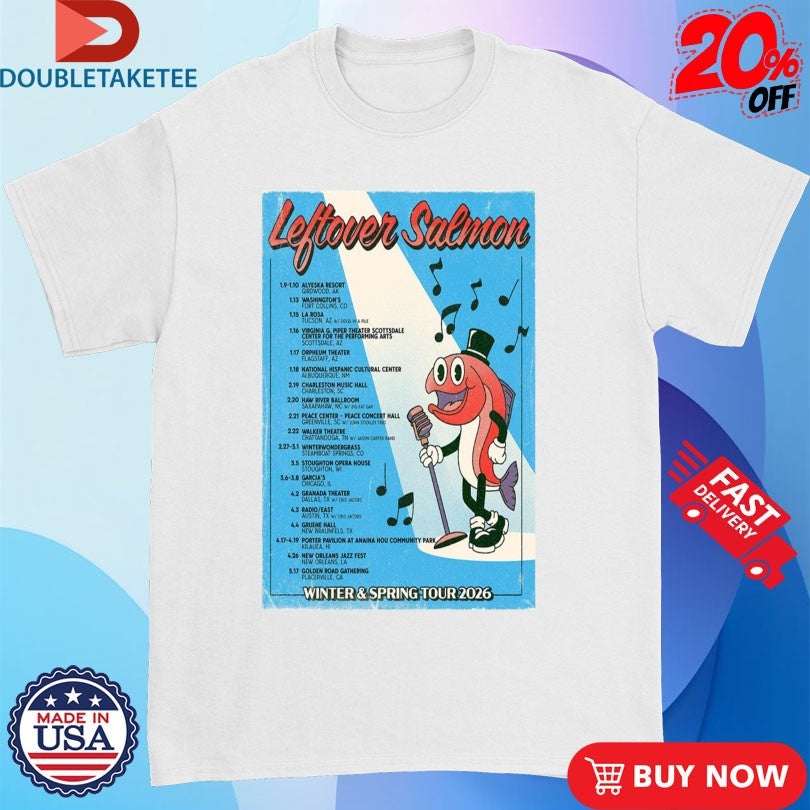Official Leftover Salmon Winter &amp; Spring Tour 2026 Shirts