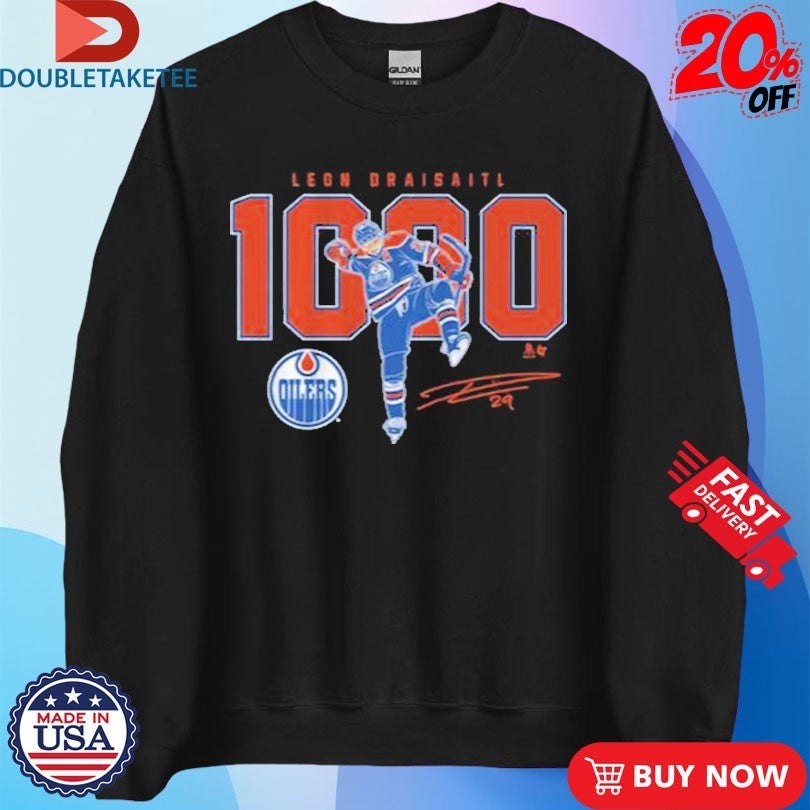 Official Leon Draisaitl 1000 Career NHL Points Edmonton Oilers Shirts
