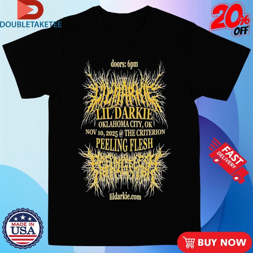 Official Lil Darkie November 10 2025 Oklahoma City Metal Shirts