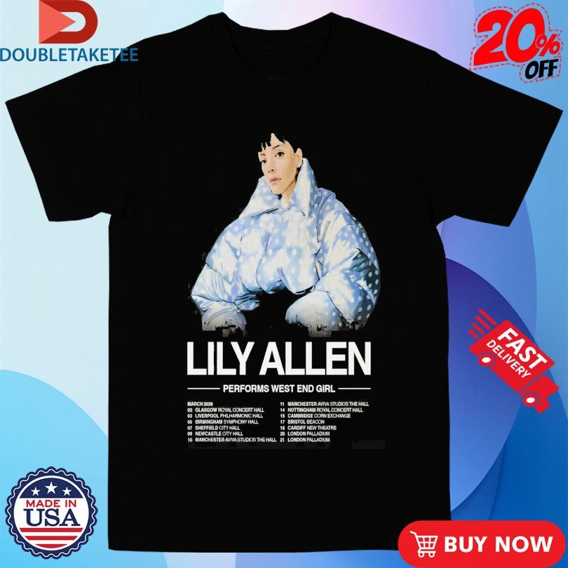 Official Lily Allen West End Girl Tour 2026 Dates Shirts