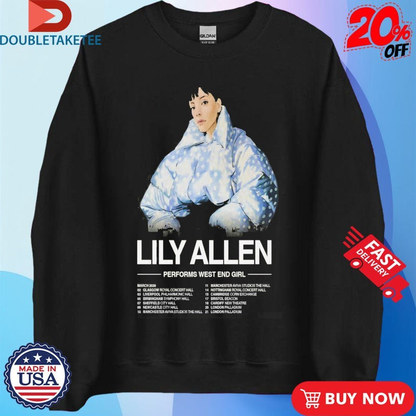 Official Lily Allen West End Girl Tour 2026 Dates Shirts