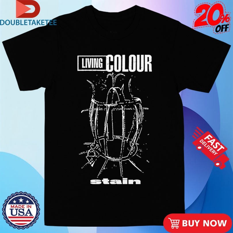 Official Living Colour Stain Outline Cage Shirts