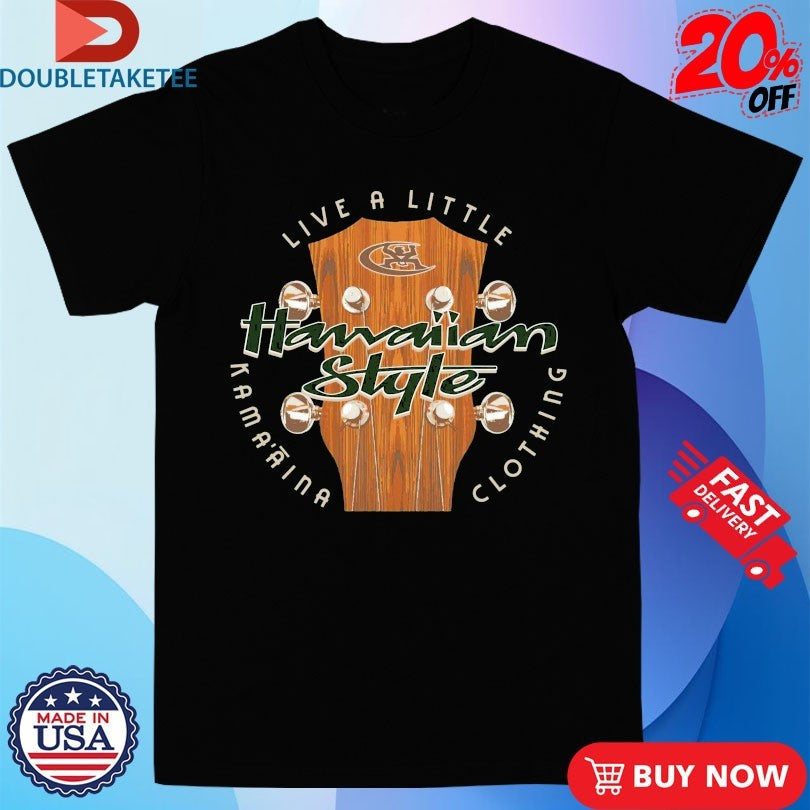 Official Local Motion Hawaii Live A Little Mamaaina UKE 2015 Guitar Shirts