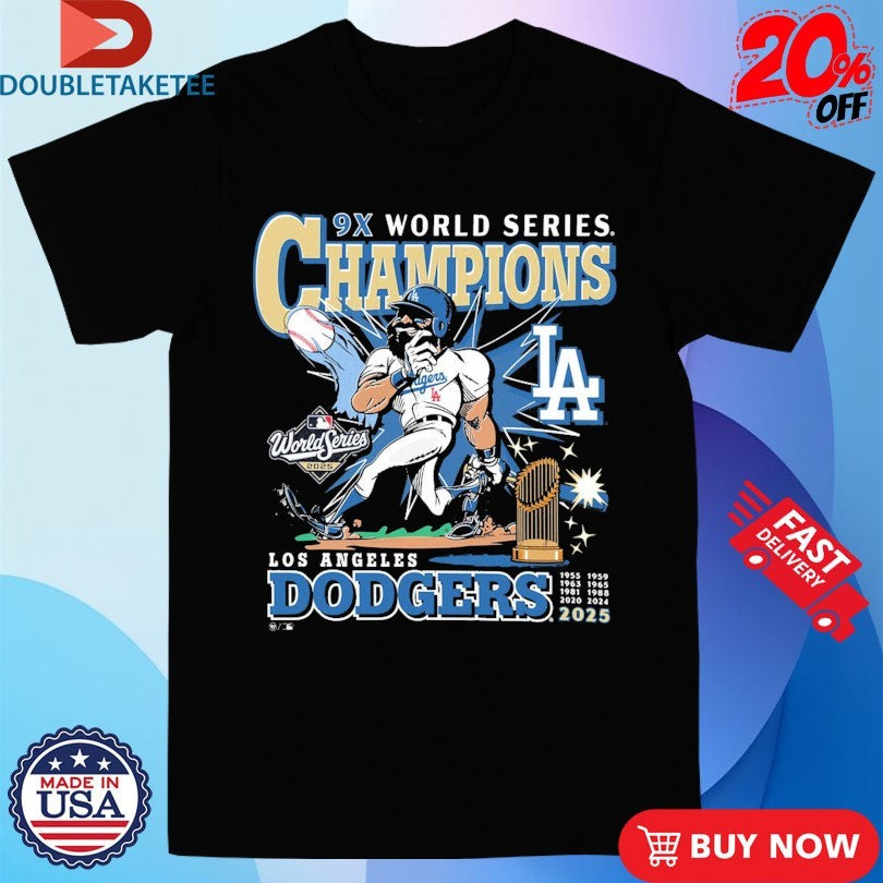 Official Los Angeles Dodgers 9x World Series Champions 2025 Shirts