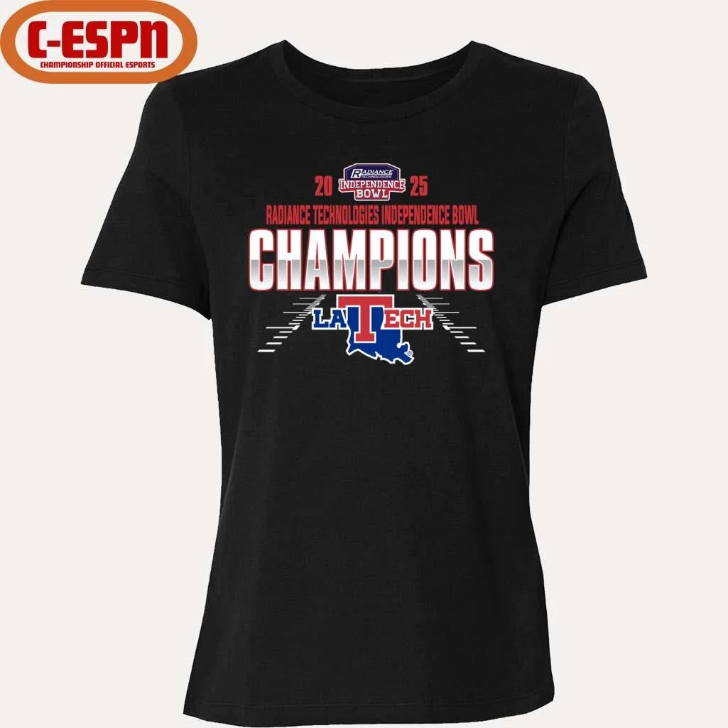 Official Louisiana Tech Bulldogs Radiance Technologies Independence Bowl Champions T-Shirt