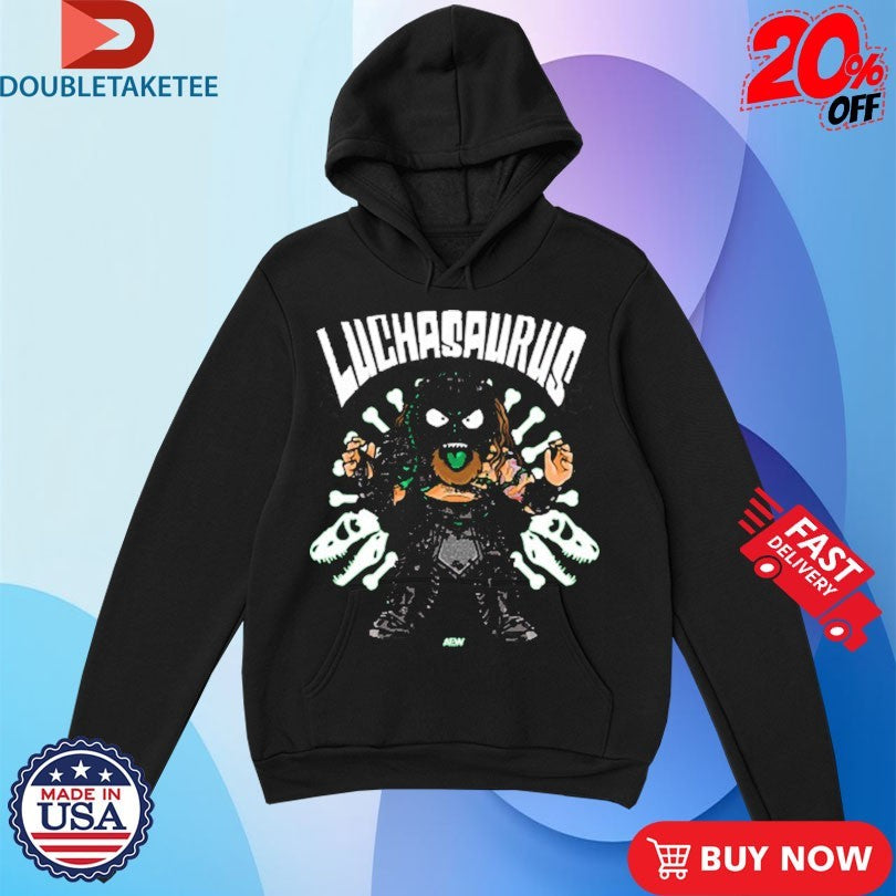 Official Luchasaurus Back From Extinction AEW Shirts