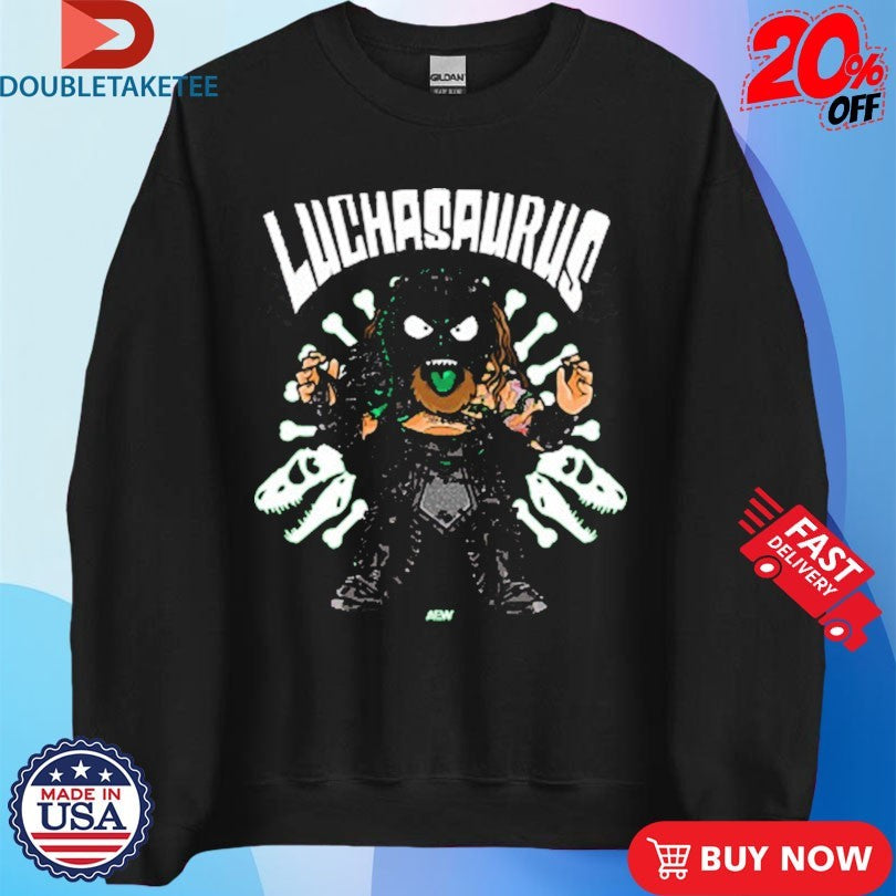 Official Luchasaurus Back From Extinction AEW Shirts