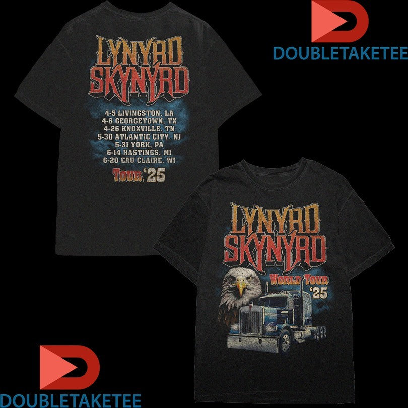 Official Lynyrd Skynyrd Truck Stop World Tour ’25 Dates Shirts