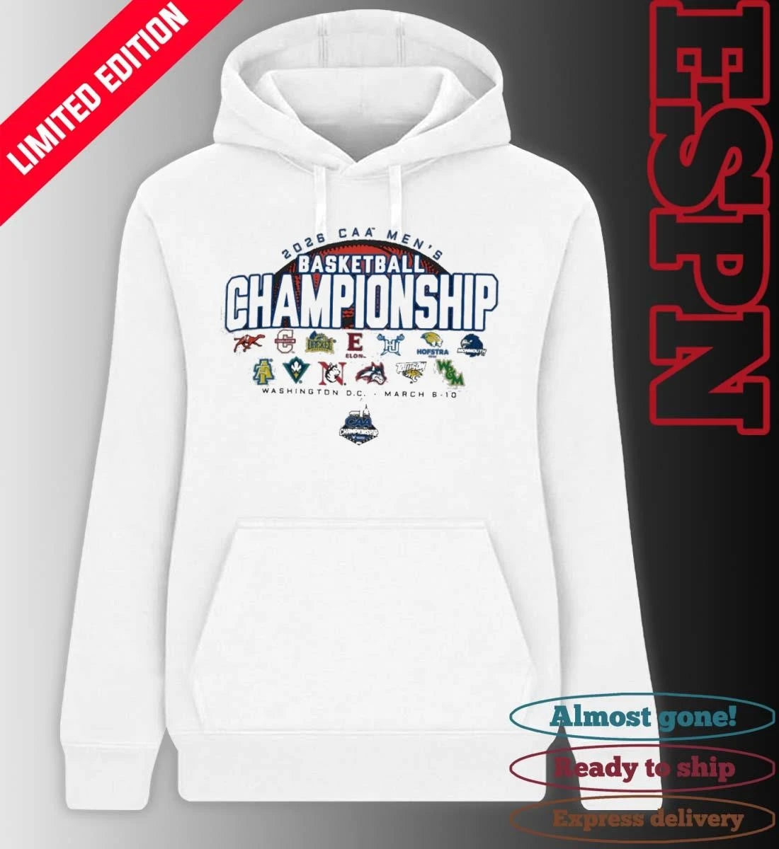 Official MArch 6-10 2026 CAA Men’s Basketball Championship T-Shirt