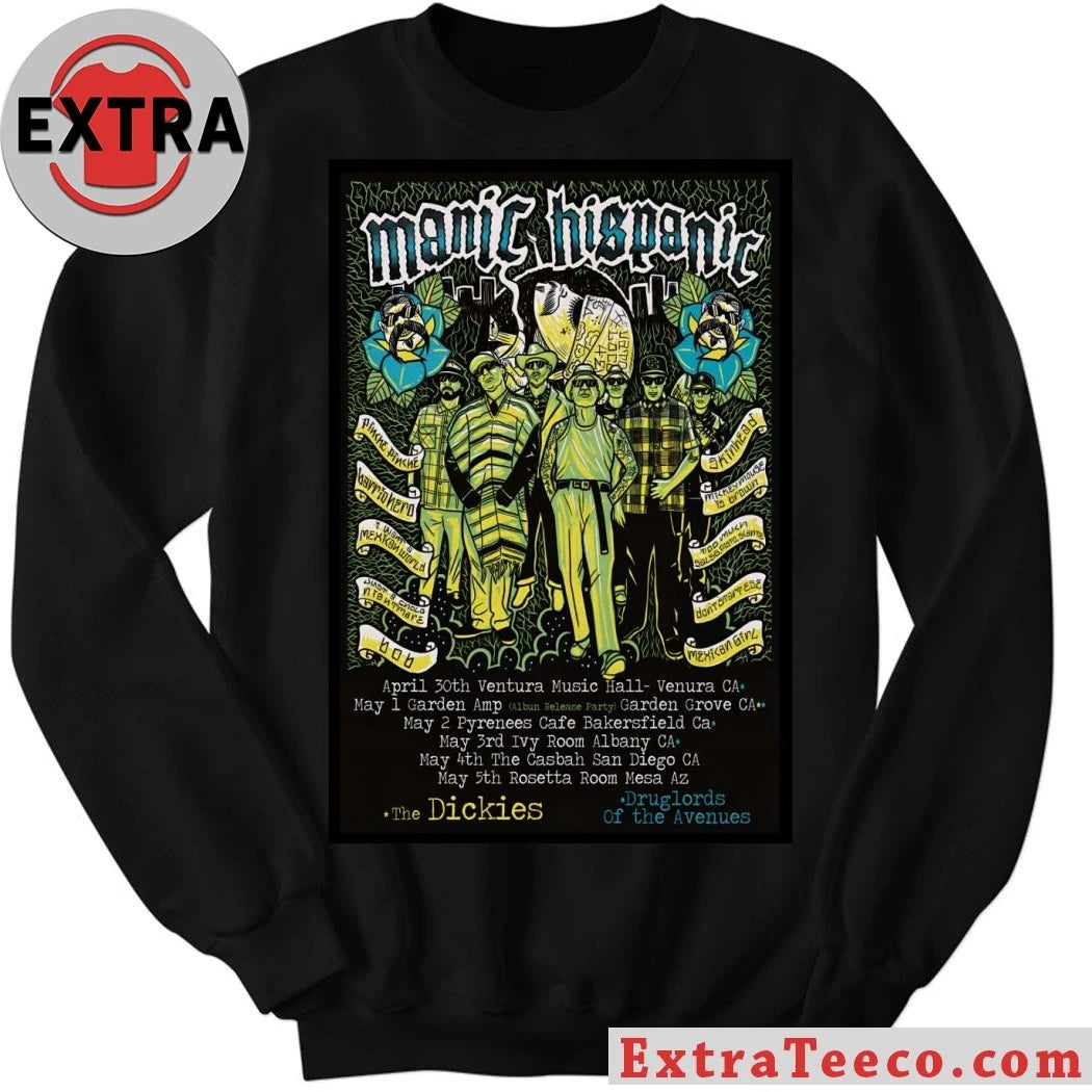 Official Manic Hispanic American Tour 26 Poster Shirt