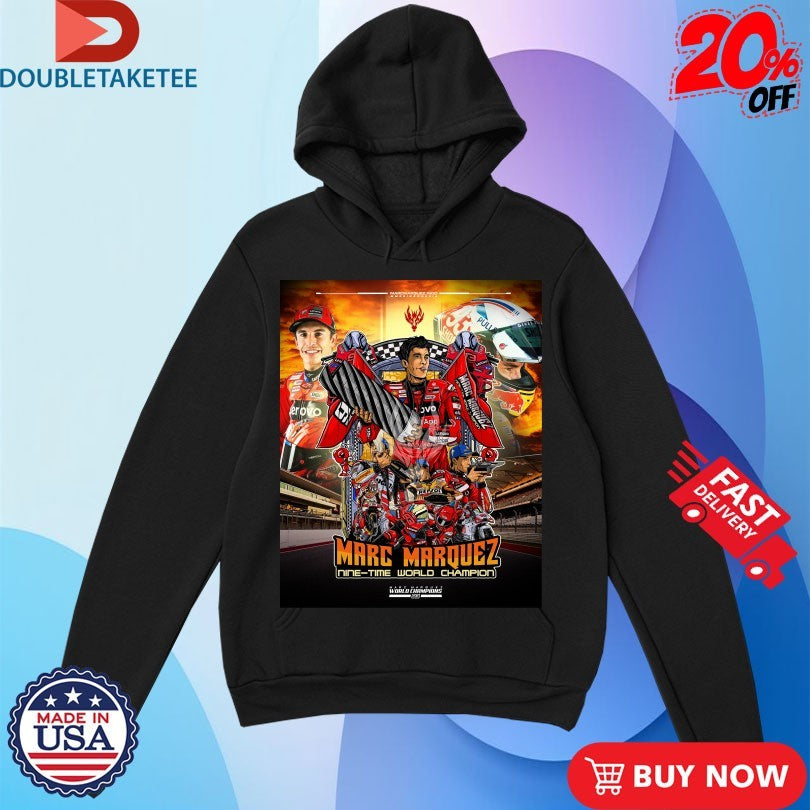 Official Marc Marquez 9-Time World Champions 2025 T-Shirts